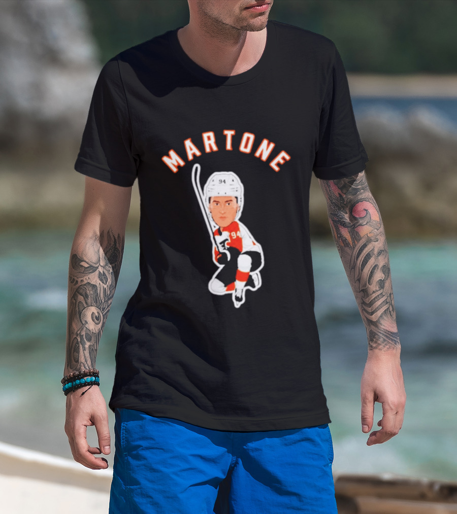 Philadelphia Flyers Porter Martone 94 Hockey Caricature T-Shirt