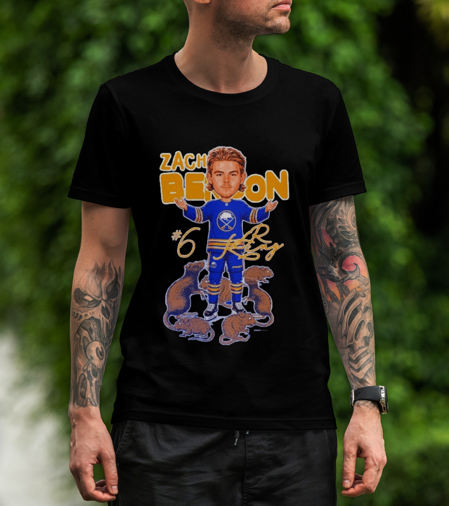 Zach Benson Buffalo Sabres Rat King #6 T-Shirt