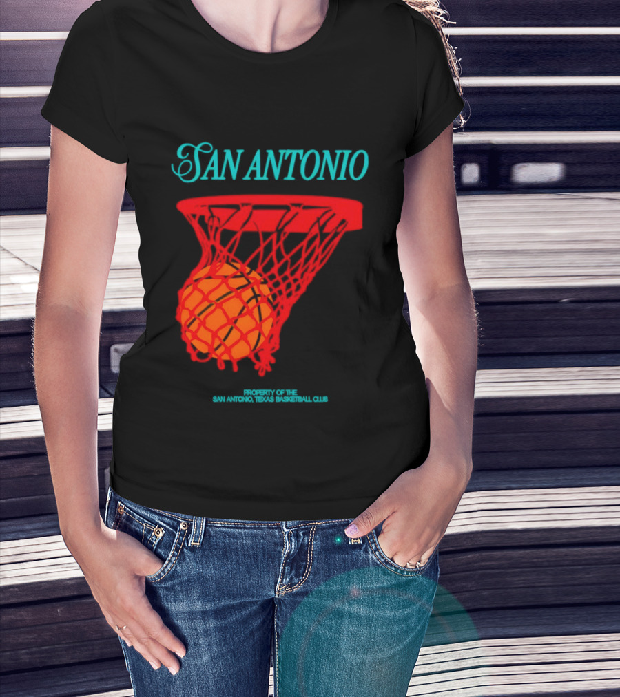 San Antonio Spurs Basketball Property Of The San Antonio Texas Basketball Club T-Shirt