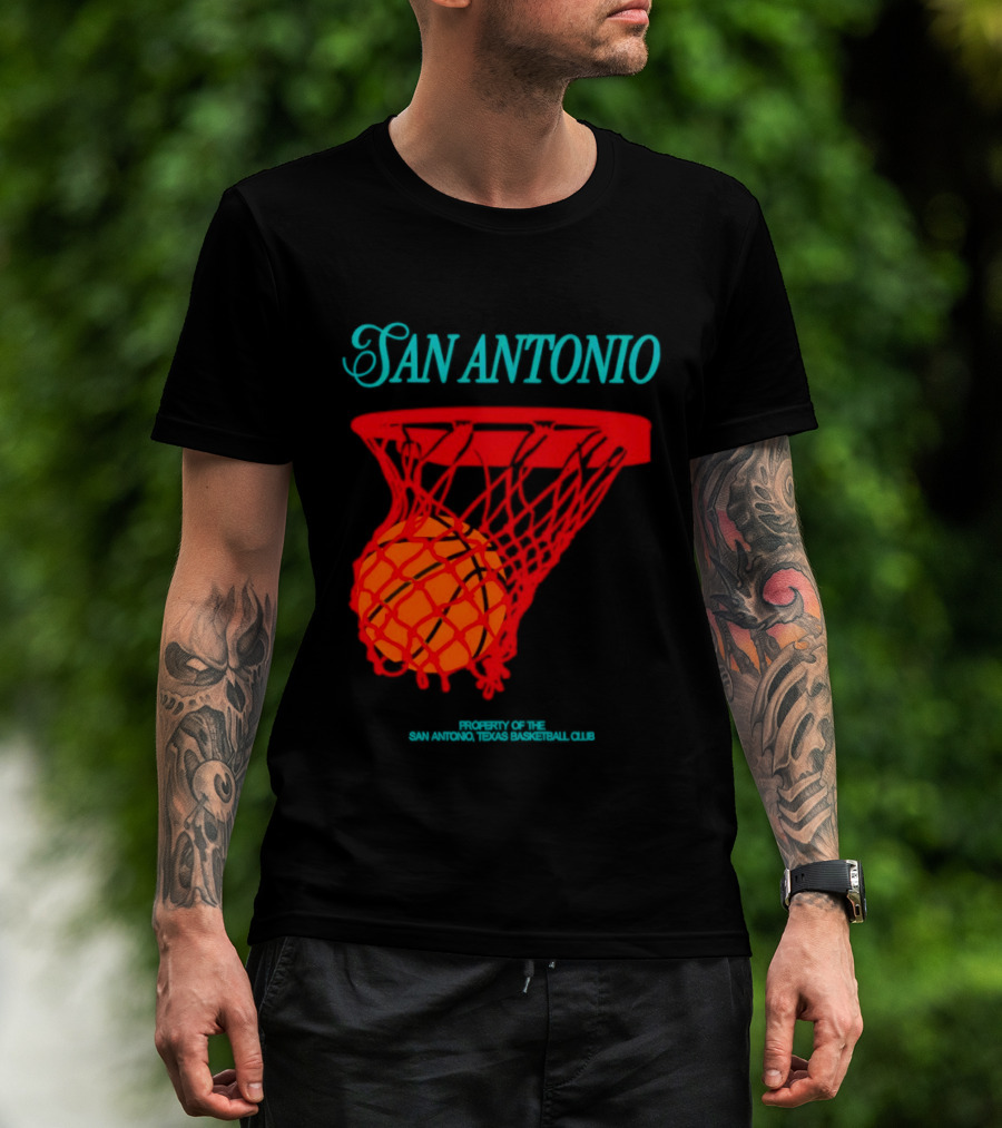 San Antonio Spurs Basketball Property Of The San Antonio Texas Basketball Club T-Shirt