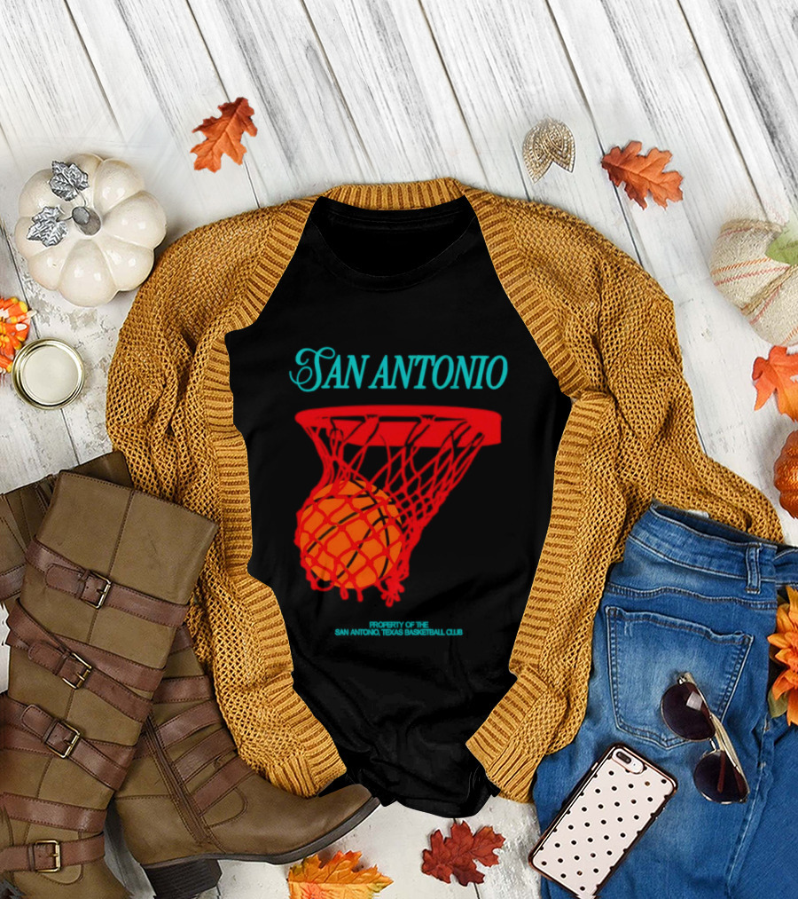San Antonio Spurs Basketball Property of the San Antonio Texas Basketball Club T-Shirt