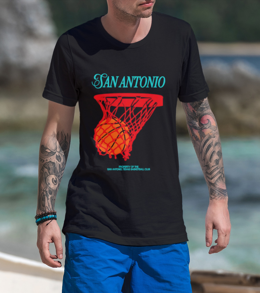 San Antonio Spurs Basketball Property Of The San Antonio Texas Basketball Club T-Shirt