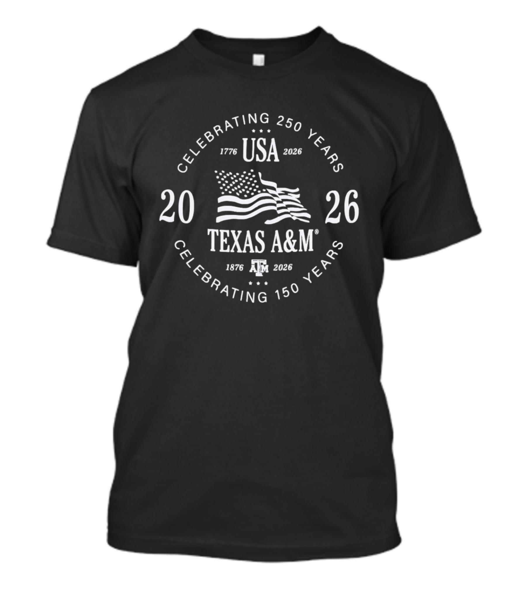 Texas A&M USA Anniversary 2026 Celebrating 150 And 250 Years T-Shirt