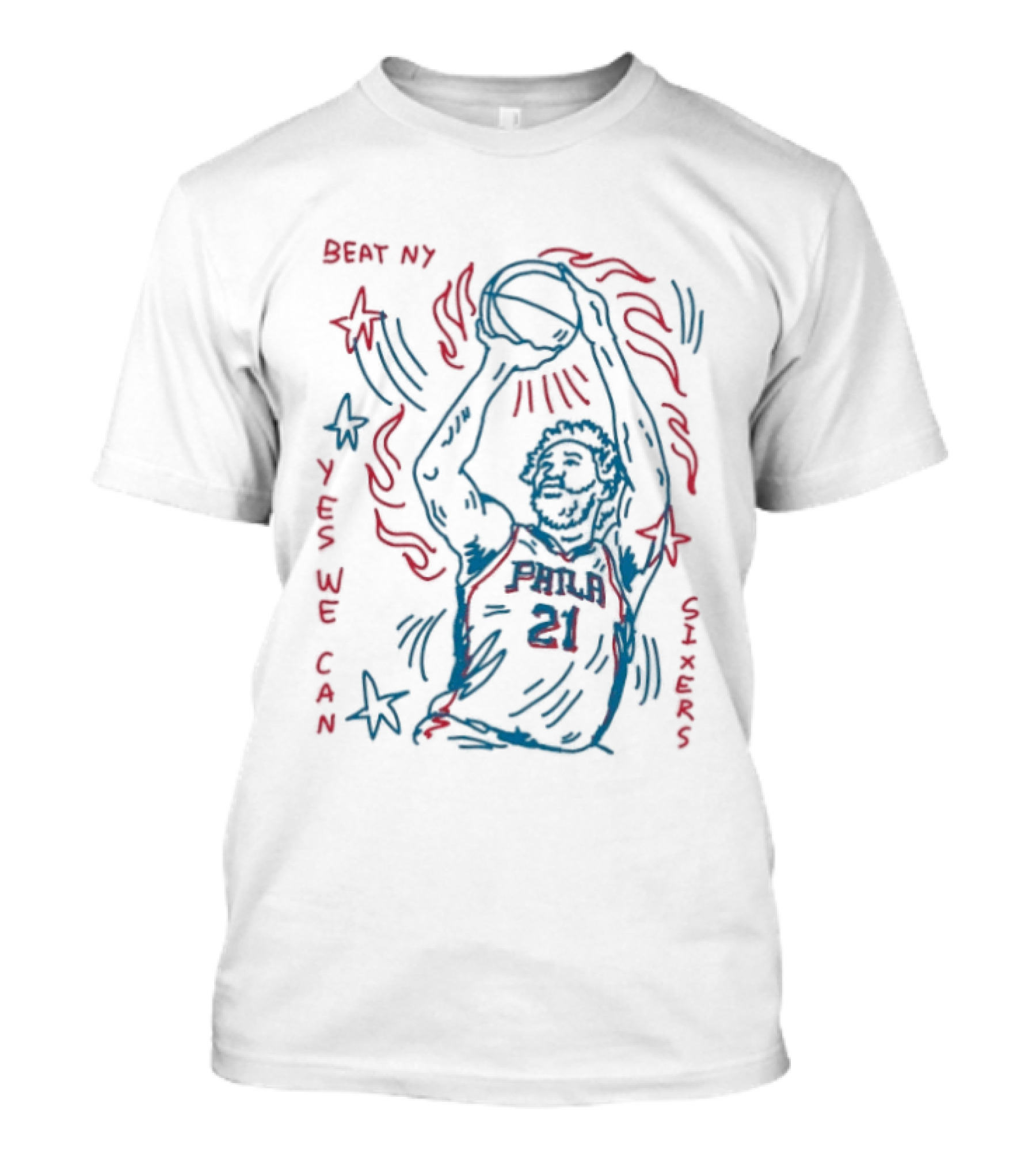 Beat NY Yes We Can Sixers 21 Basketball Triumph T-Shirt