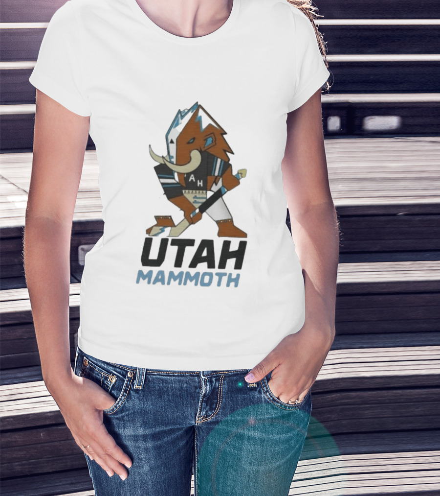 Lawson Crouse With Utah Mammoth Hockey Team T-Shirt