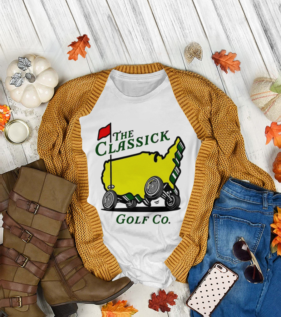 The Classick Golf Co Masters USA Map Golf Cart T-Shirt