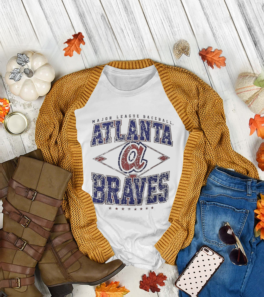 Atlanta Braves Major League Baseball Cooperstown Classic Retro Diamond T-Shirt