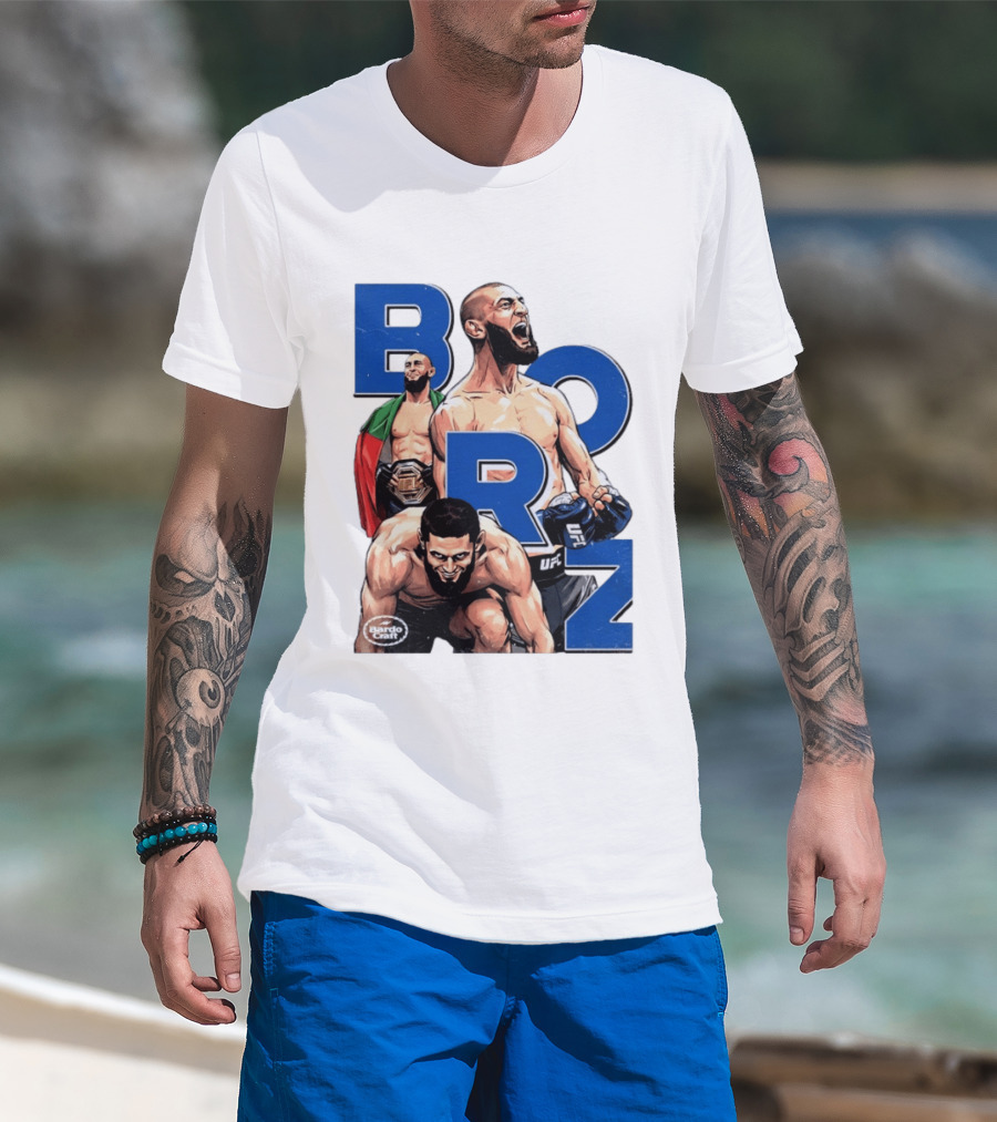 Borz Khamzat Chimaev UFC Fighter Illustrated T-Shirt