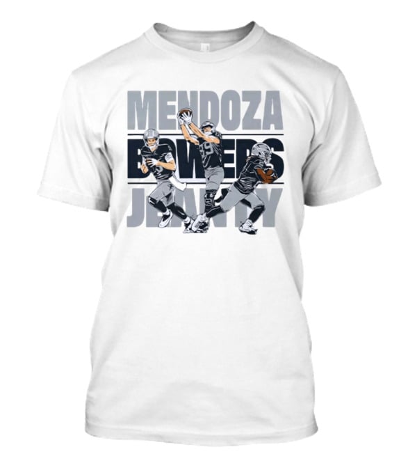 Mendoza Bowers Jerry Las Vegas Raiders Football T-Shirt
