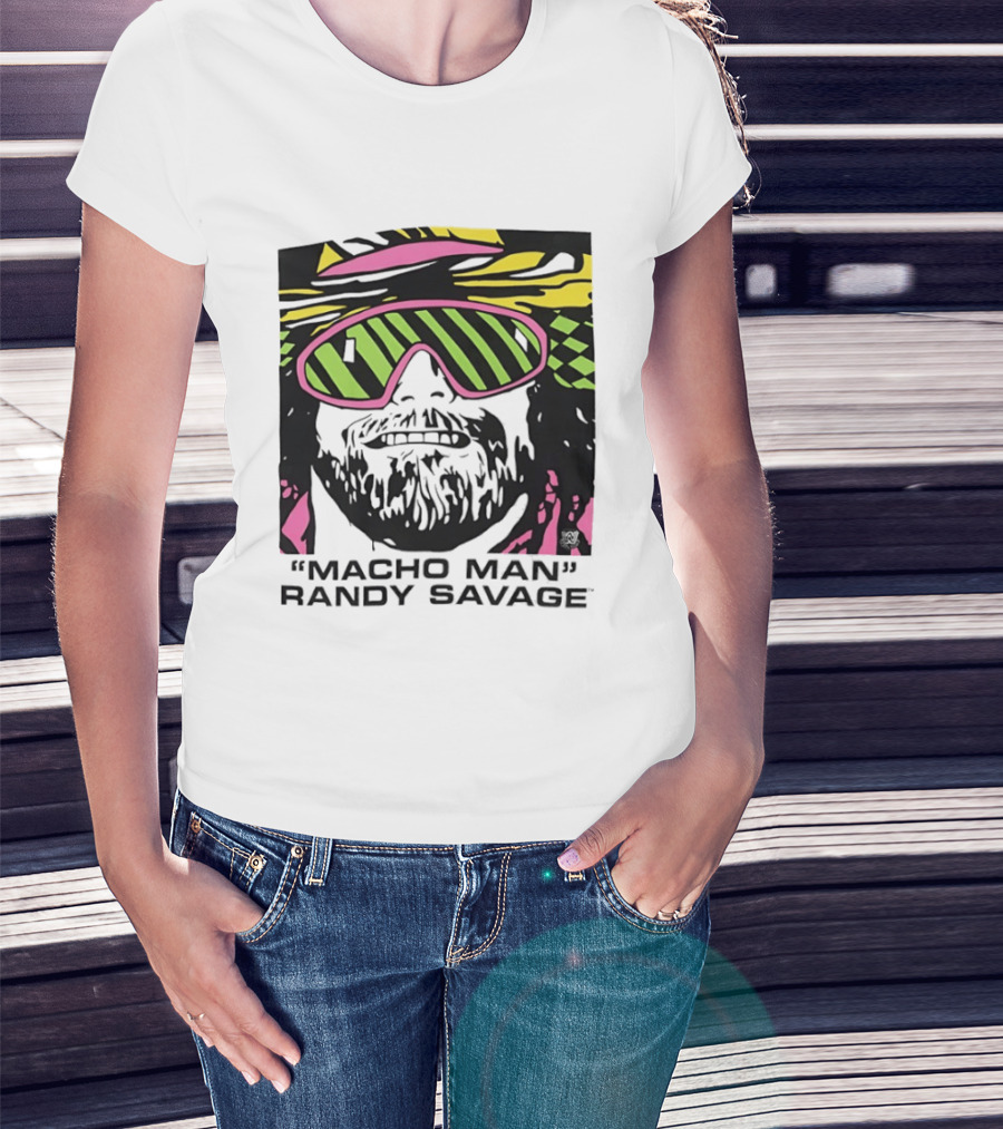Macho Man Randy Savage Retro Style Neon T-Shirt