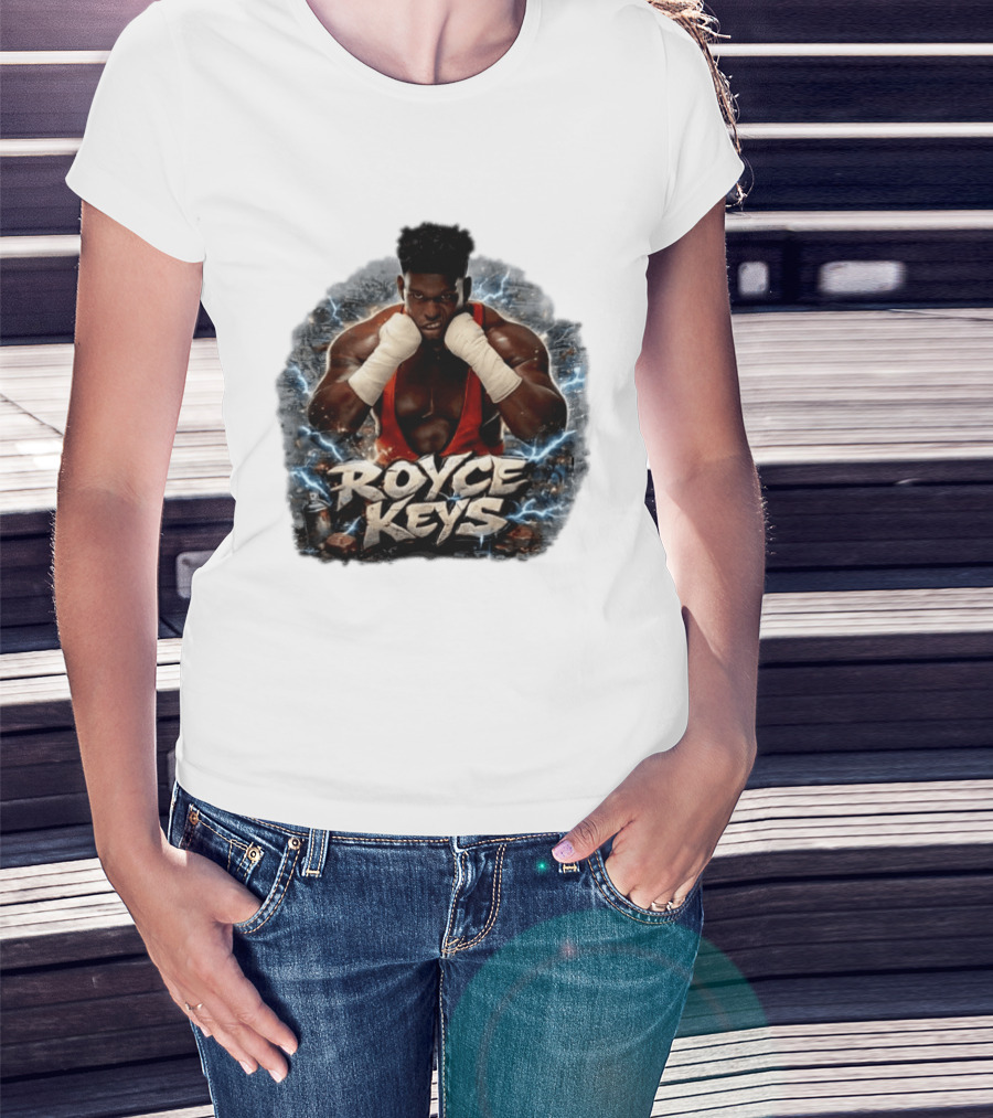 Royce Keys AEW Boxing Pose Lightning T-Shirt