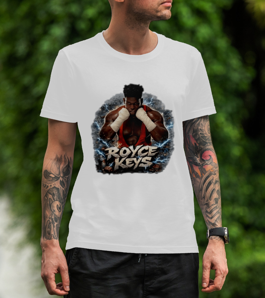 Royce Keys AEW Boxing Pose Lightning T-Shirt