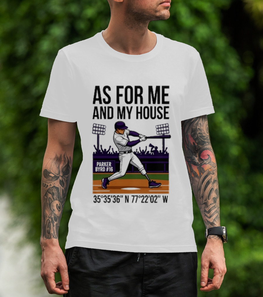 As For Me And My House Parker Byrd 2026 Baseball Coordinates T-Shirt
