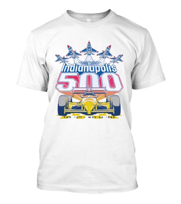 Indianapolis 500 May 29 1988 72nd Race Yellow Racecar And Blue Jets T-Shirt