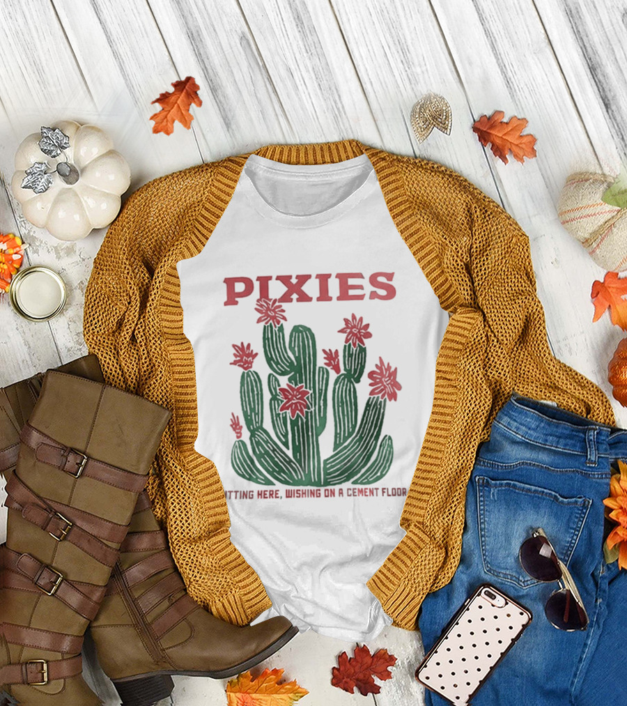 Pixies P40 Asia Tour 2026 Cactus Sitting Here Wishing on a Cement Floor T-Shirt