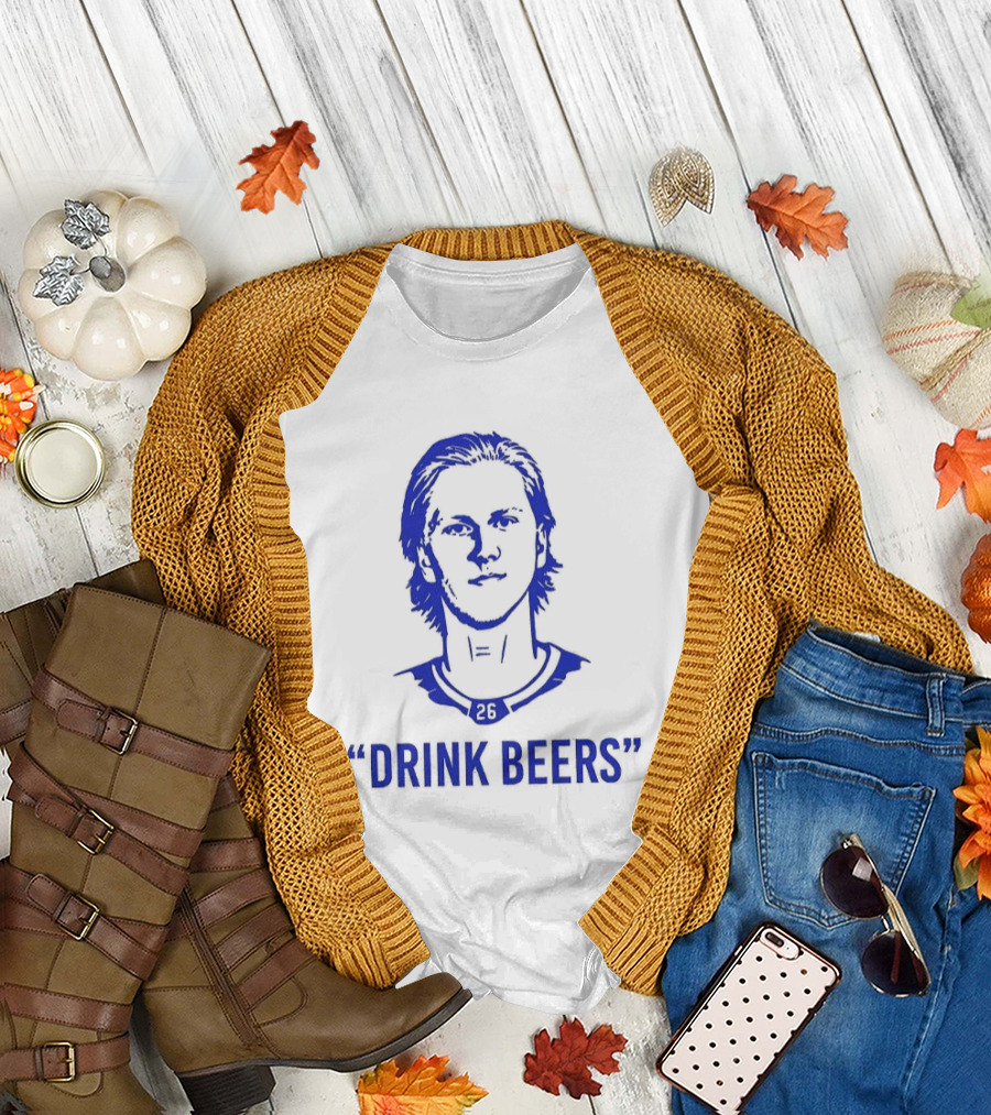 Rasmus Dahlin Drink Beers Blue Sketch T-Shirt