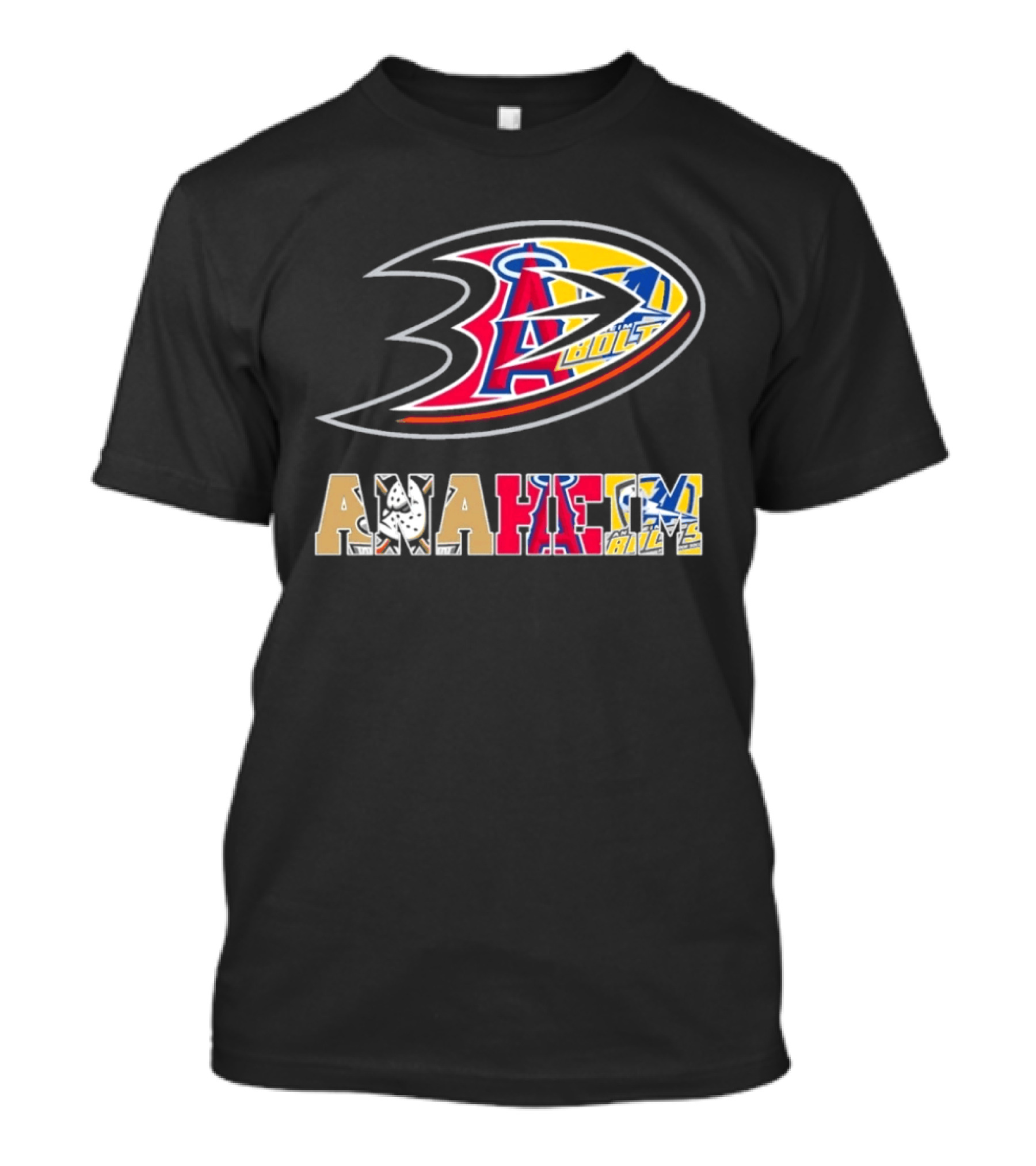 Anaheim Ducks Angels Rams Sports Teams Fan Merchandise T-Shirt