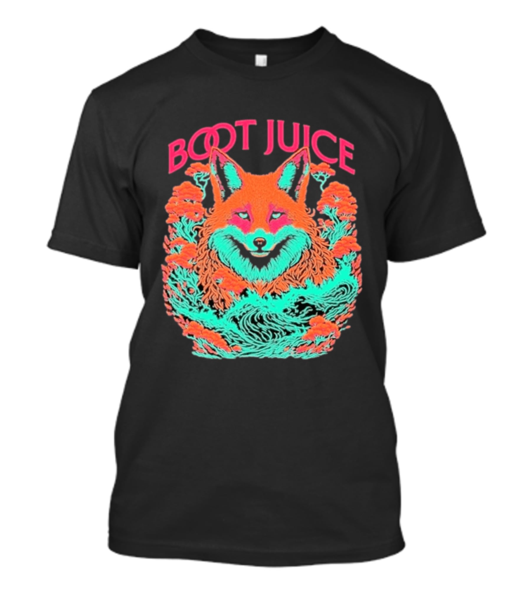 Boot Juice Psychedelic Neon Fox T-Shirt