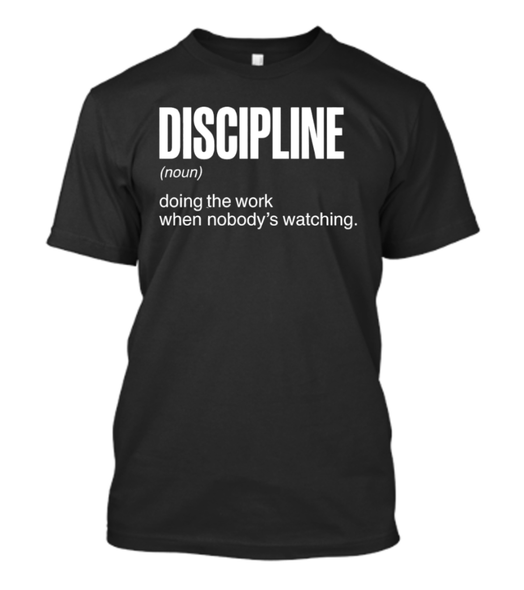 Discipline Noun Doing The Work When Nobody's Ing T-Shirt