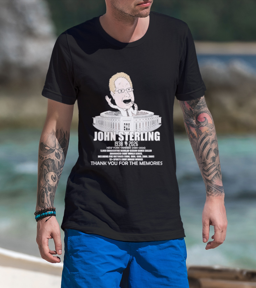 John Sterling New York Yankees 1938 2026 Thank You For The Memories Stadium T-Shirt