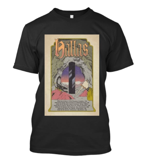 Hällas Tour 2026 Desert Fest London To Cosmic Fuzz Sheffield Summer Dates UK Germany Switzerland Austria Greece T-Shirt