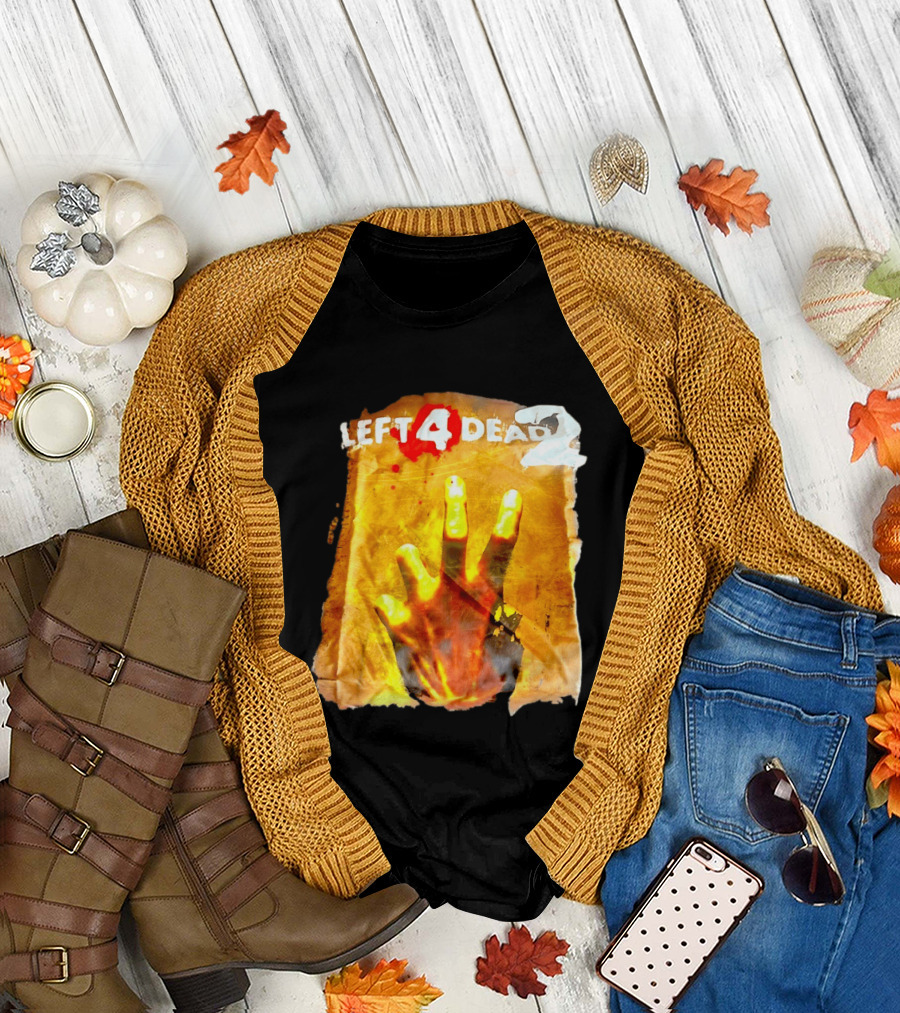 Left 4 Dead 2 Zombie Hand Iconic Horror Game T-Shirt