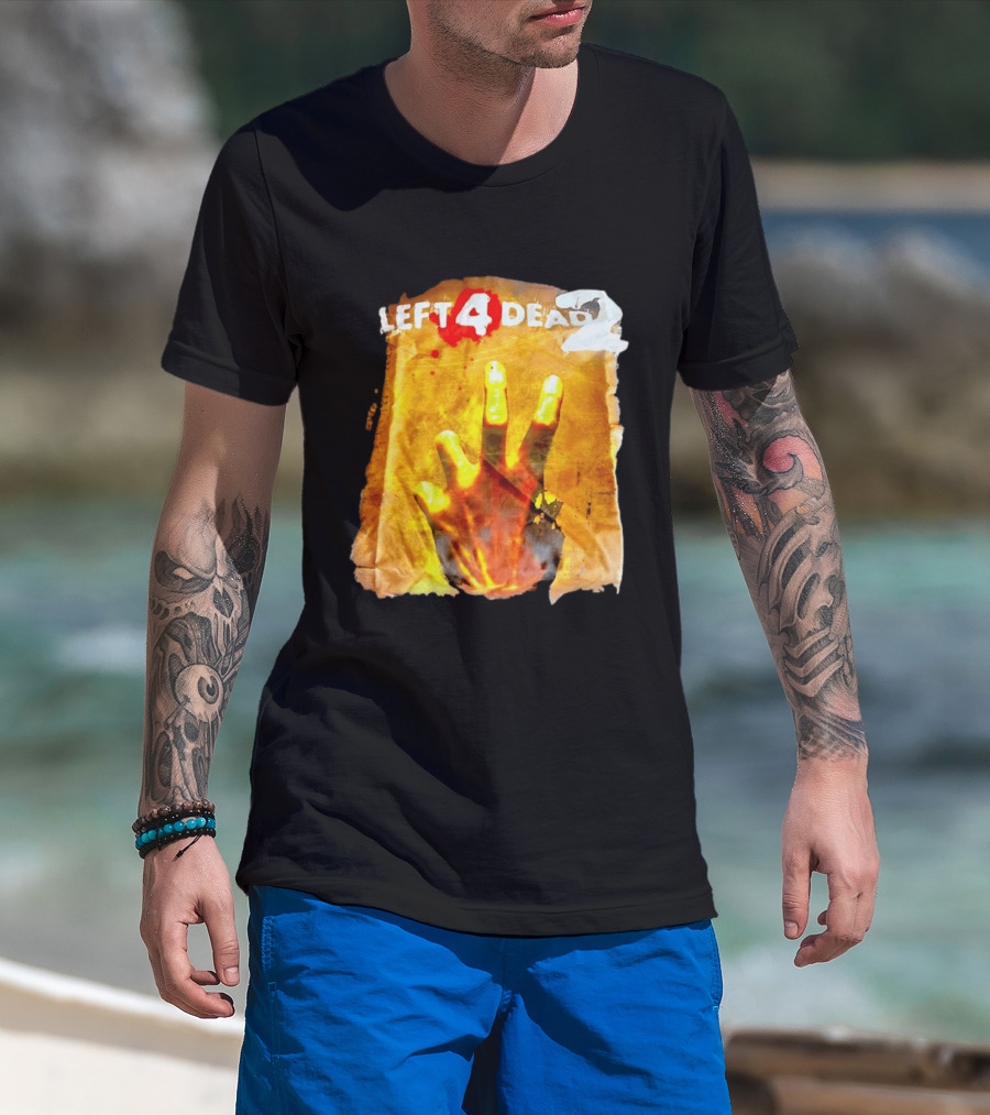 Left 4 Dead 2 Zombie Hand Iconic Horror Game T-Shirt