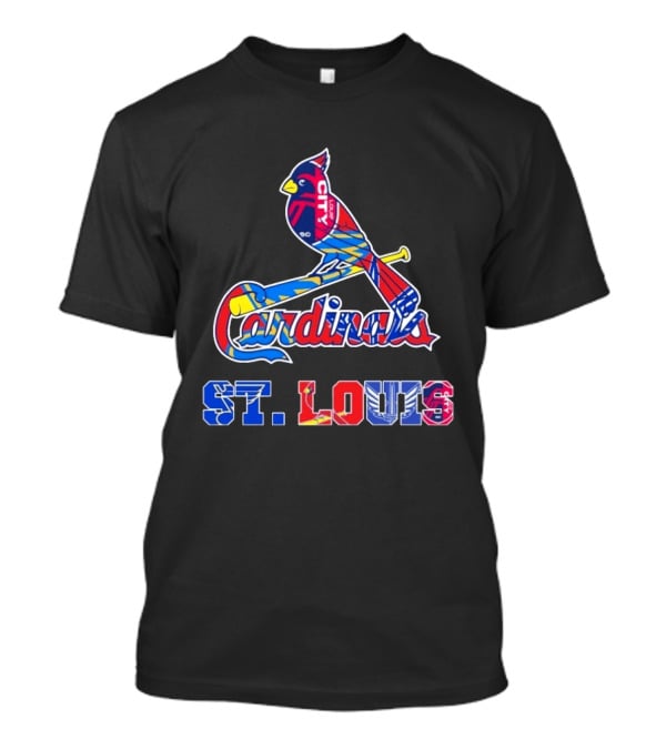 St Louis Cardinals City Soccer Blue And Red Sports Teams T-Shirt