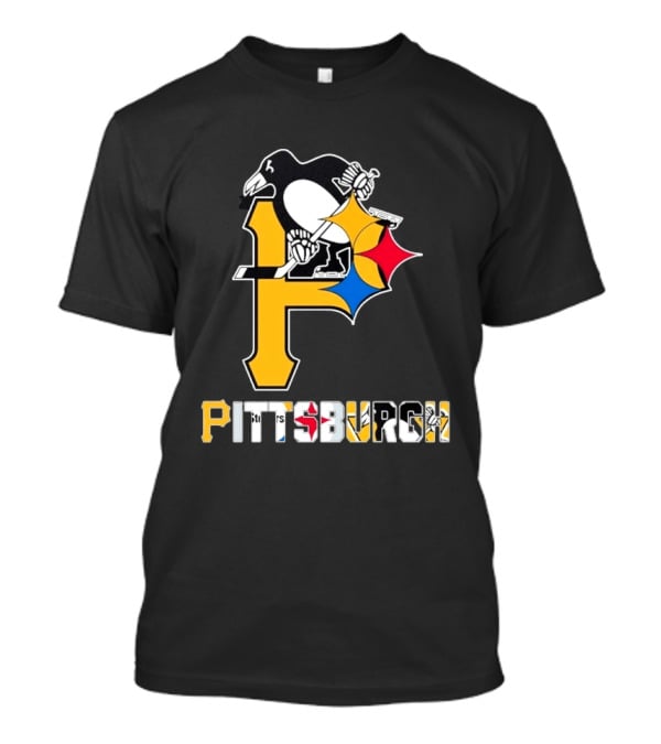Pittsburgh Pirates Penguins Steelers Sports Teams Collaboration T-Shirt