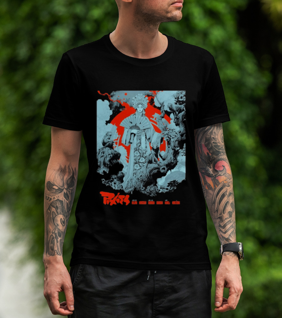 Pixies P40 Asia Tour 2026 Ken Taylor Geisha And Mythical Creatures T-Shirt