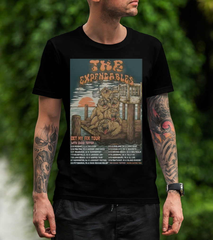 The Expendables Get My Fix Tour 2026 With Chad Tepper Locations And Dates T-Shirt
