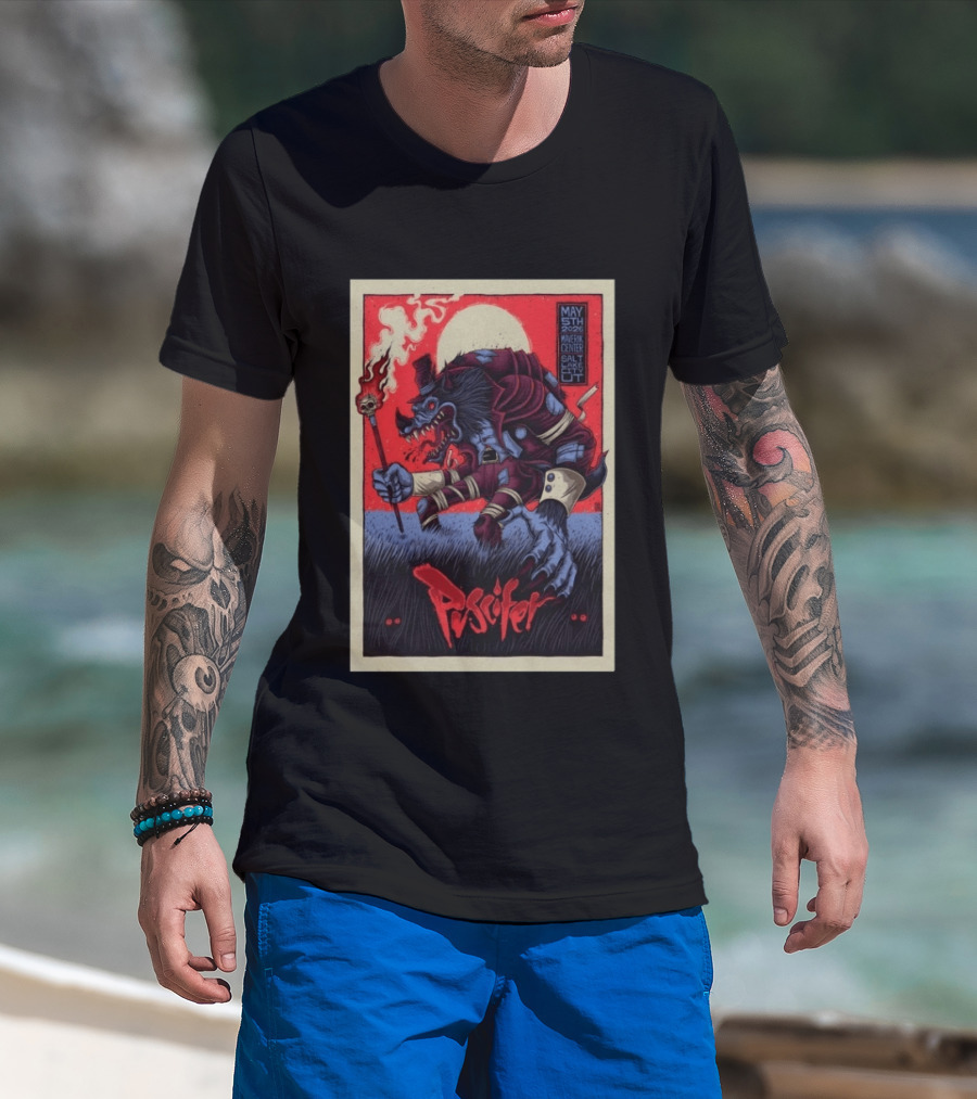 Puscifer May 5th 2026 Maverik Center Werewolf Art Salt Lake City UT T-Shirt