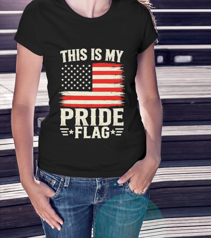 This Is My Pride Flag American Flag Stars And Stripes T-Shirt