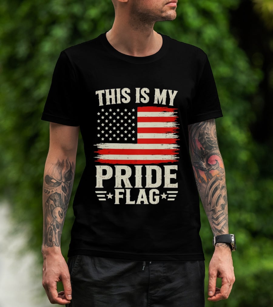 This Is My Pride Flag American Flag Stars And Stripes T-Shirt