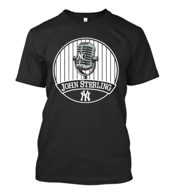 John Sterling Memorial Yankees Microphone Patch T-Shirt