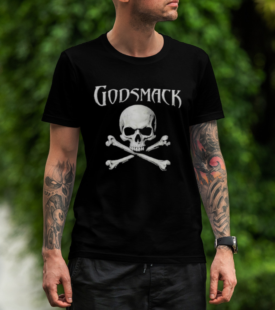 Godsmack Skull And Crossbones Boston Bad Boys T-Shirt