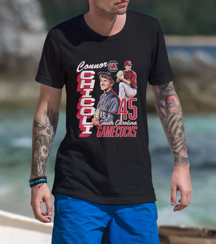 Connor Chicoli 45 South Carolina Gamecocks T-Shirt