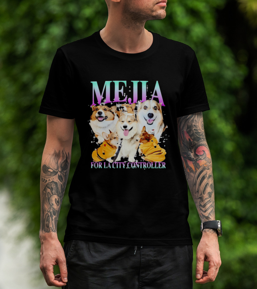 MEJIA Corgi For LA City Controller T-Shirt