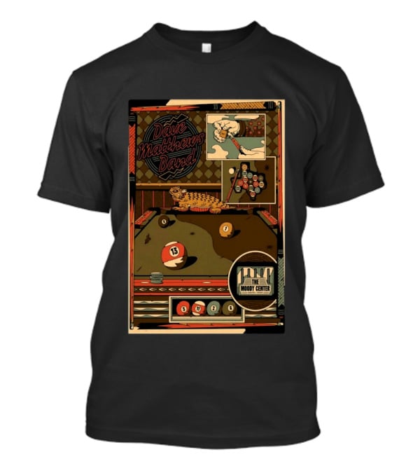 Dave Matthews Band May 11 2026 Pool Table Art The Moody Center Austin TX T-Shirt