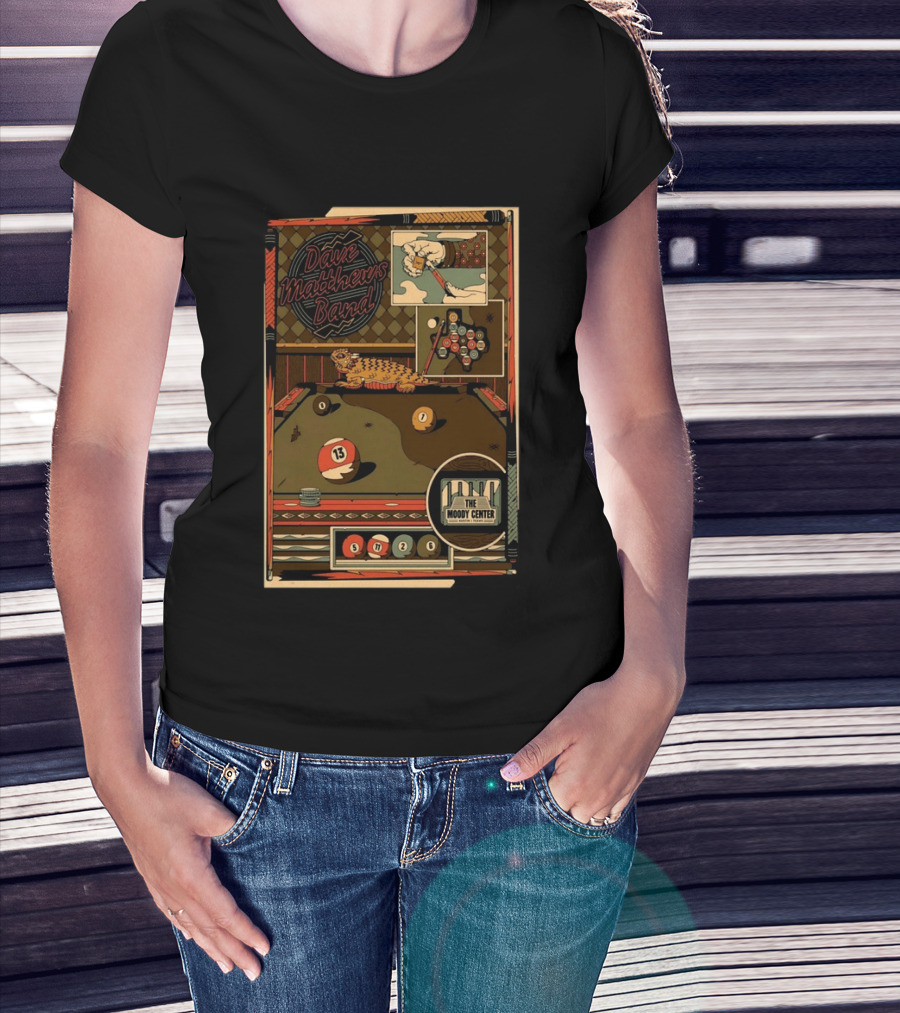 Dave Matthews Band May 11 2026 Pool Table Art The Moody Center Austin TX T-Shirt