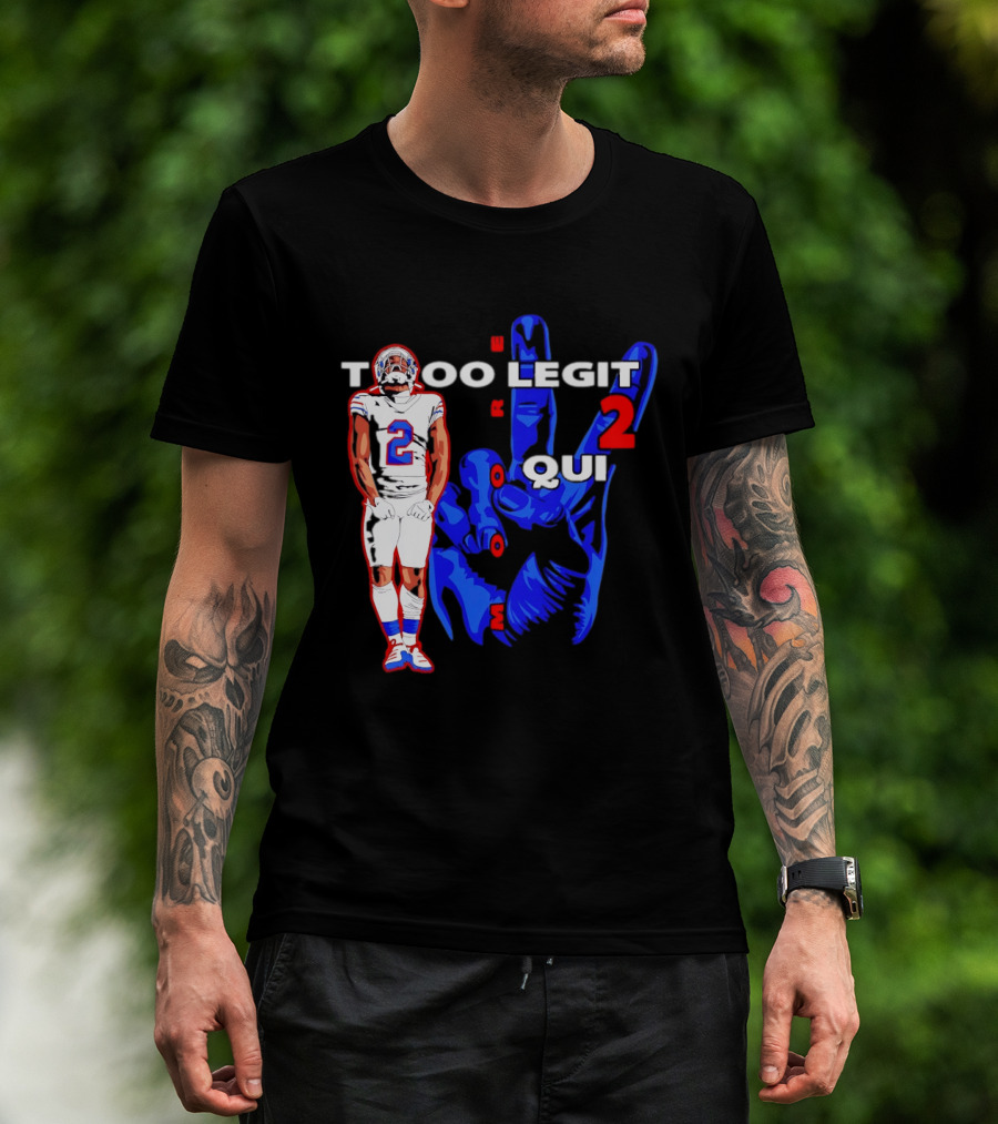Too Legit 2 Quit DJ Moore Number 2 Buffalo Bills T-Shirt