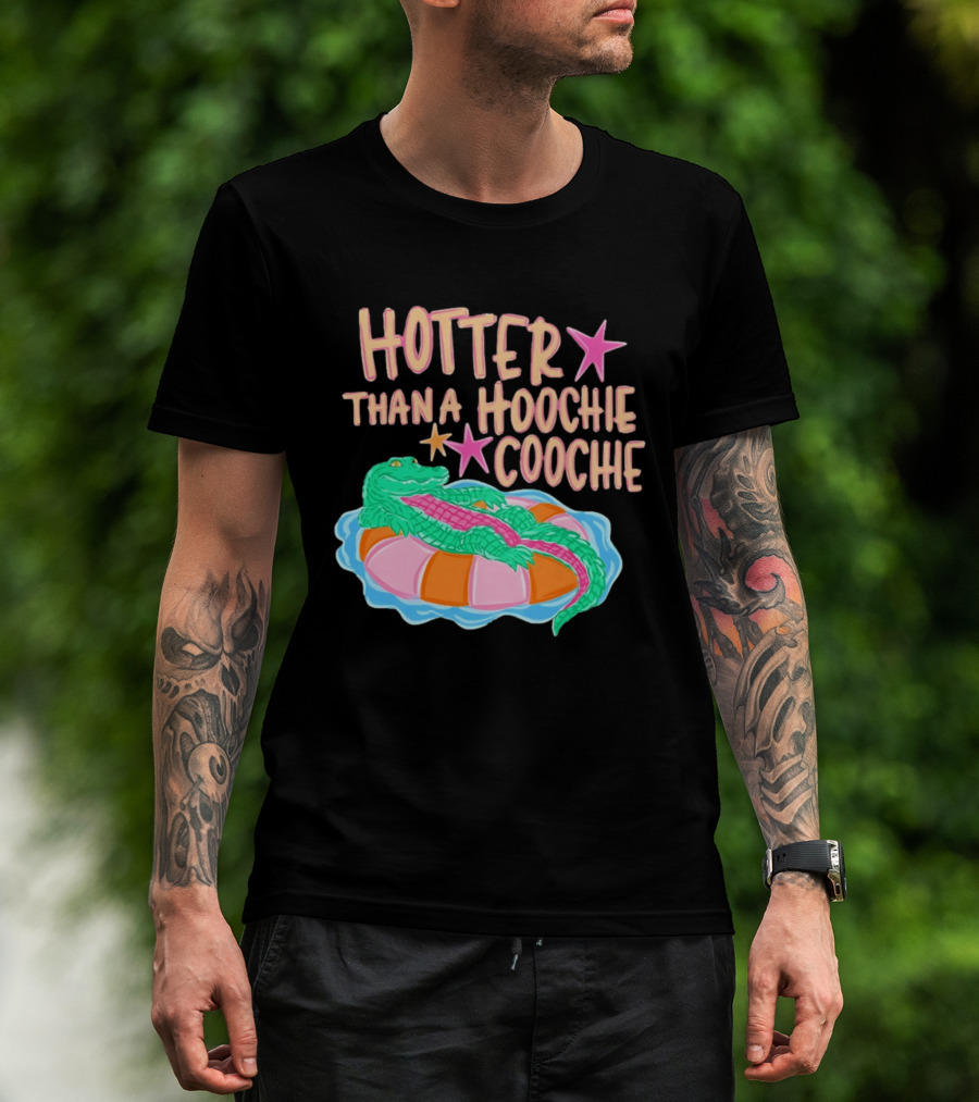 Hotter Than A Hoochie Coochie Alligator Float Summer Vibes T-Shirt
