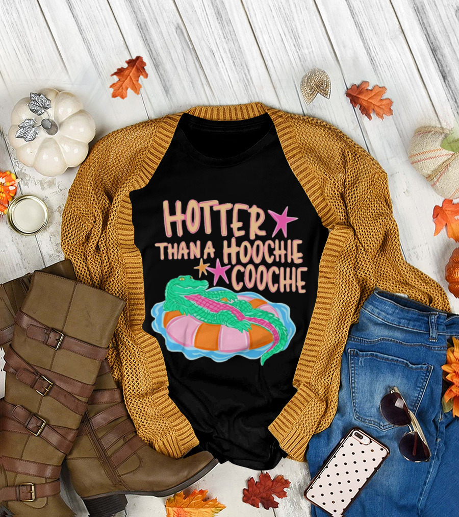 Hotter Than A Hoochie Coochie Alligator Float Summer Vibes T-Shirt