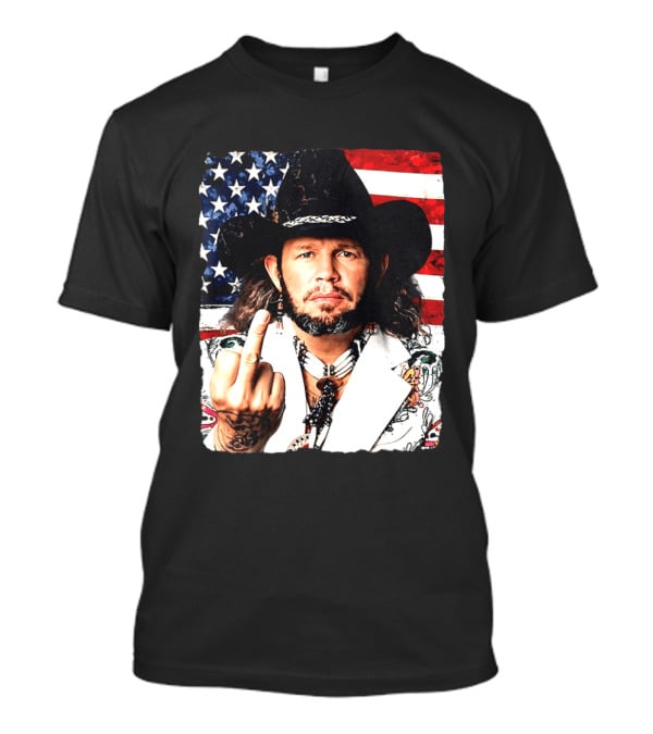 If That Ain't Country David Allan Coe USA Flag Middle Finger T-Shirt