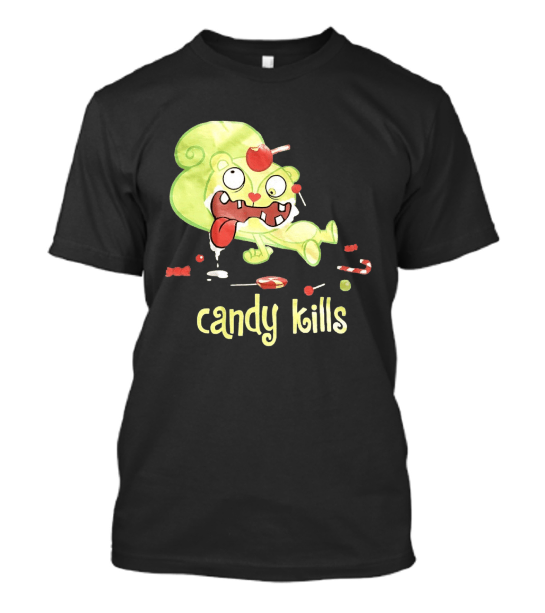 Candy Kills Cartoon Character Overloaded On Sweets T-Shirt
