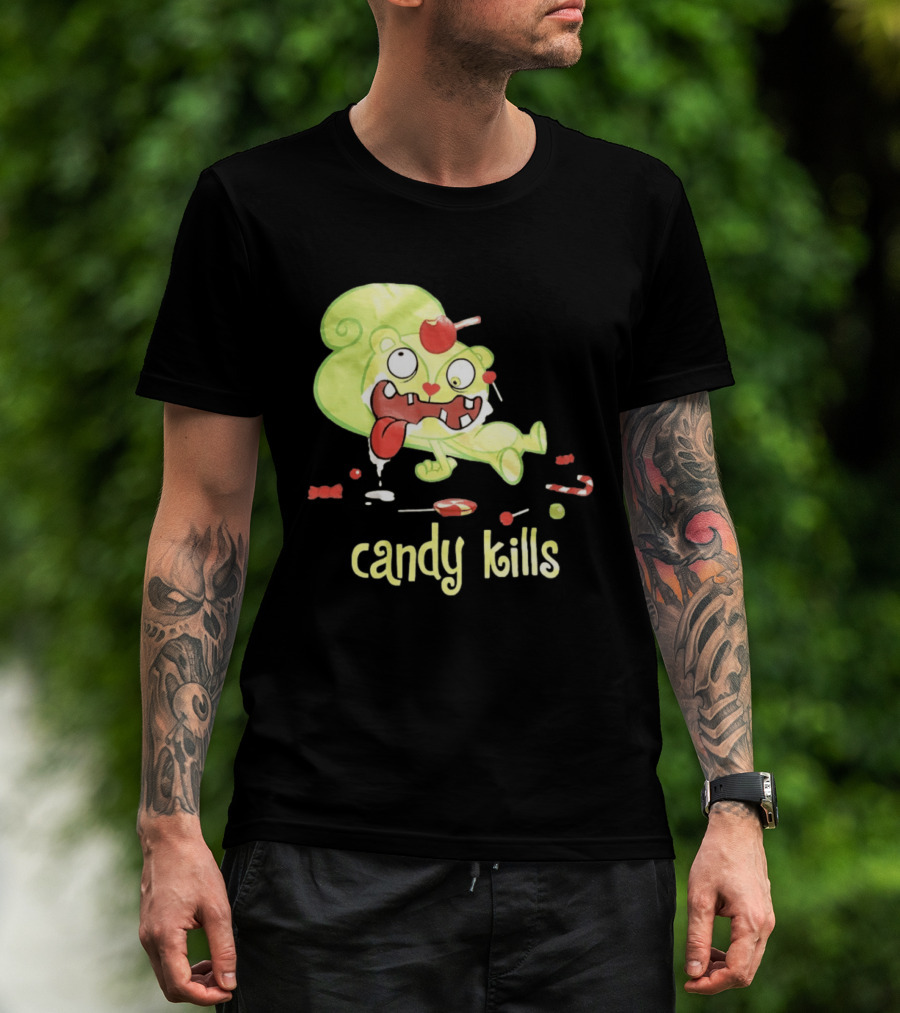 Candy Kills Cartoon Character Overloaded On Sweets T-Shirt