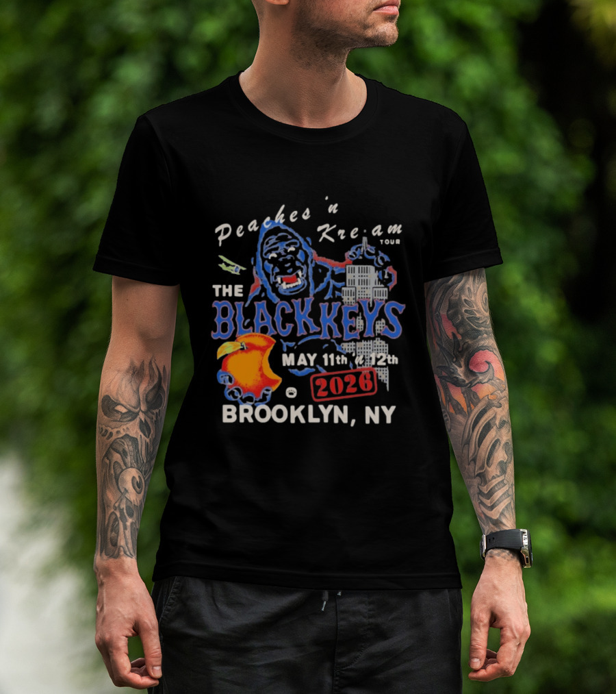 Peaches 'n Kream Tour The Black Keys May 11th 12th 2026 Brooklyn NY T-Shirt