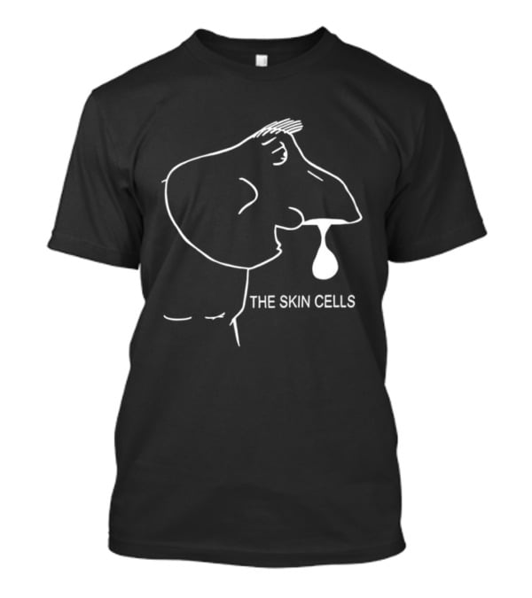 The Skin Cells Band Simple Line Art Face T-Shirt