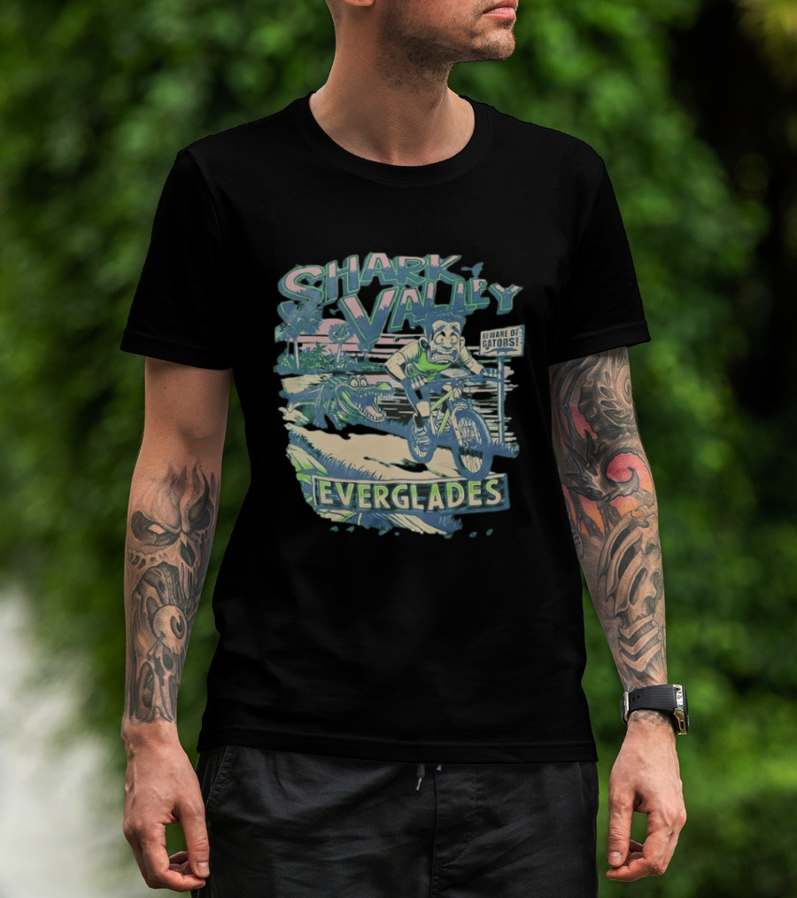 Shark Valley Everglades Beware Of Gators Biking Adventure T-Shirt