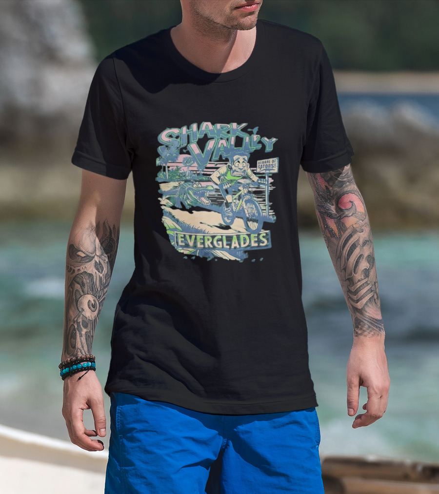 Shark Valley Everglades Beware Of Gators Biking Adventure T-Shirt